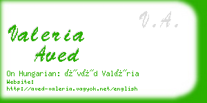 valeria aved business card